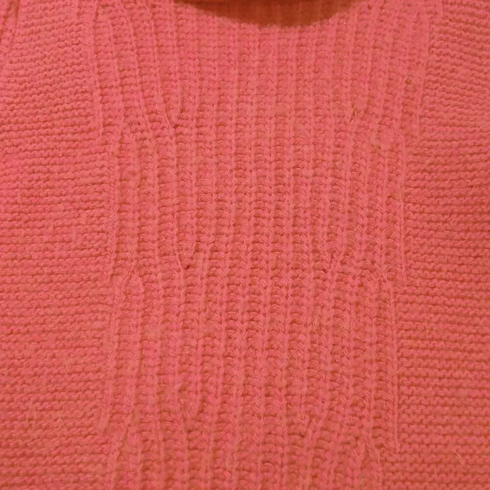 Banana Republic Sweater Womens XL Pink Strawberry Turtleneck Wool Alpaca - Picture 4 of 9